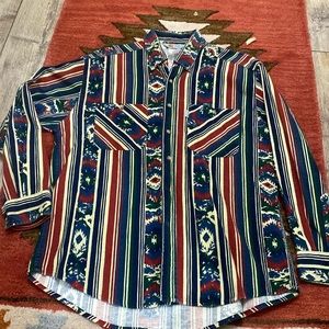 Vintage Carhartt Aztec Flannel Brushpopper